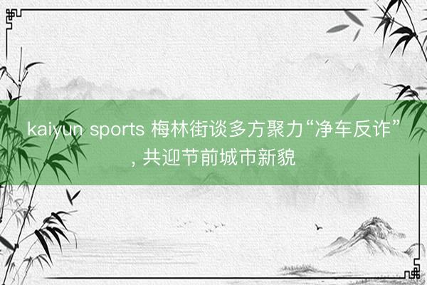 kaiyun sports 梅林街谈多方聚力“净车反诈”， 共迎节前城市新貌