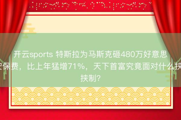 开云sports 特斯拉为马斯克砸480万好意思元安保费，比上年猛增71%，<a href=