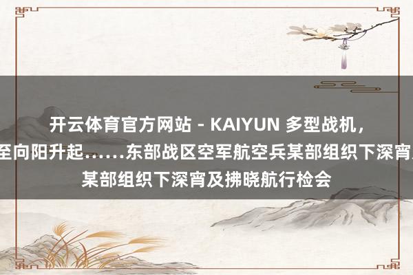 开云体育官方网站 - KAIYUN 多型战机，从下深宵“战”至向阳升起……东部战区空军航空兵某部组织下深宵及拂晓航行检会
