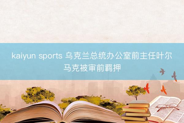 kaiyun sports 乌克兰总统办公室前主任叶尔马克被审前羁押