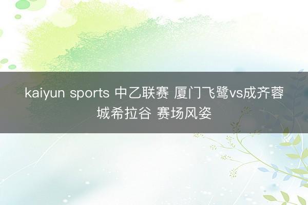 kaiyun sports 中乙联赛 厦门飞鹭vs成齐蓉城希拉谷 赛场风姿